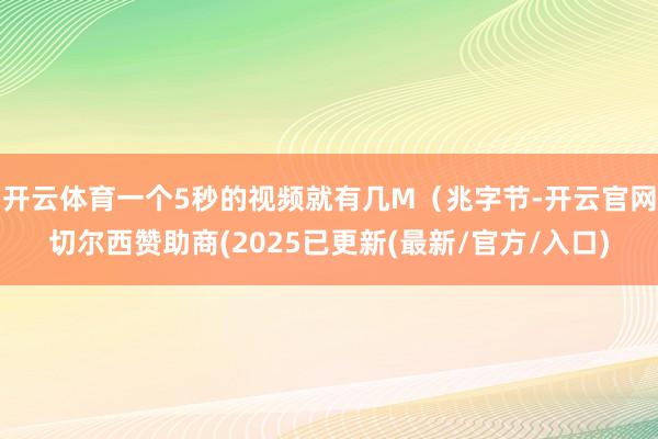开云体育一个5秒的视频就有几M（兆字节-开云官网切尔西赞助商(2025已更新(最新/官方/入口)
