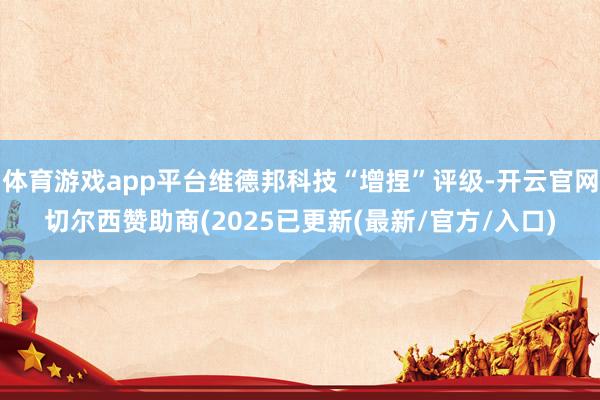 体育游戏app平台维德邦科技“增捏”评级-开云官网切尔西赞助商(2025已更新(最新/官方/入口)