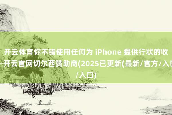 开云体育你不错使用任何为 iPhone 提供行状的收罗-开云官网切尔西赞助商(2025已更新(最新/官方/入口)