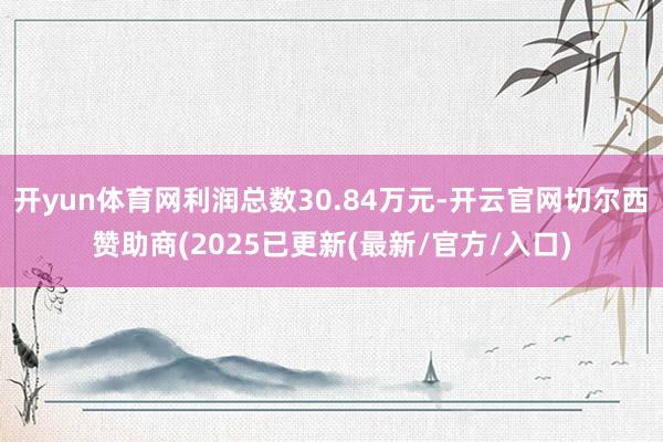 开yun体育网利润总数30.84万元-开云官网切尔西赞助商(2025已更新(最新/官方/入口)