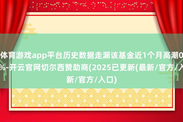 体育游戏app平台历史数据走漏该基金近1个月高潮0.11%-开云官网切尔西赞助商(2025已更新(最新/官方/入口)