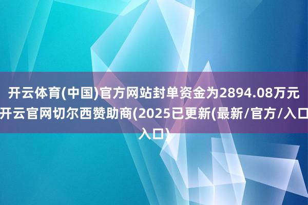 开云体育(中国)官方网站封单资金为2894.08万元-开云官网切尔西赞助商(2025已更新(最新/官方/入口)
