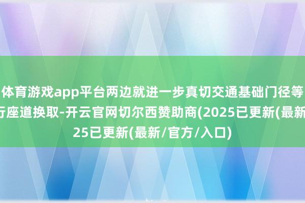 体育游戏app平台两边就进一步真切交通基础门径等领域调解进行座道换取-开云官网切尔西赞助商(2025已更新(最新/官方/入口)
