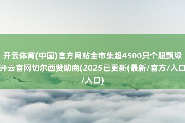 开云体育(中国)官方网站全市集超4500只个股飘绿-开云官网切尔西赞助商(2025已更新(最新/官方/入口)