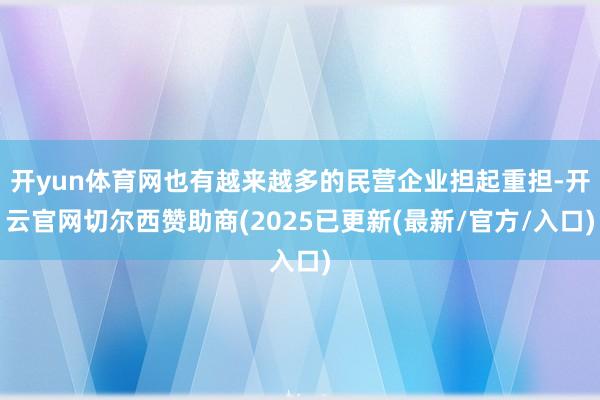 开yun体育网也有越来越多的民营企业担起重担-开云官网切尔西赞助商(2025已更新(最新/官方/入口)